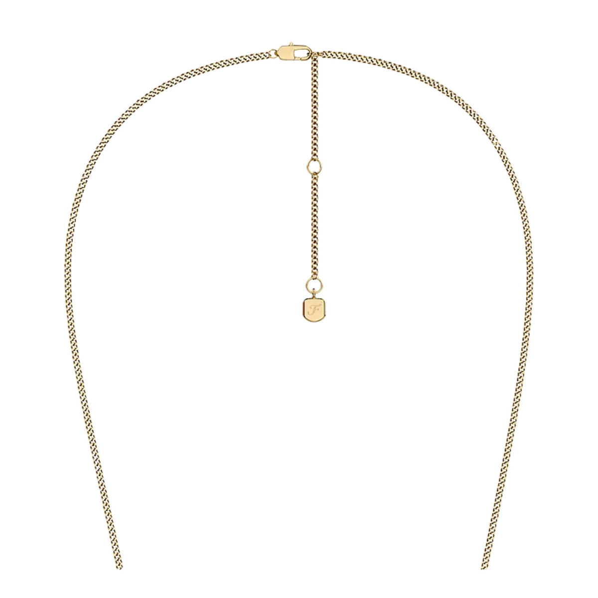 Fossil Raquel Glitz 660mm White Mother of Pearl Spinning Pendant Ladies Necklace JF04996710