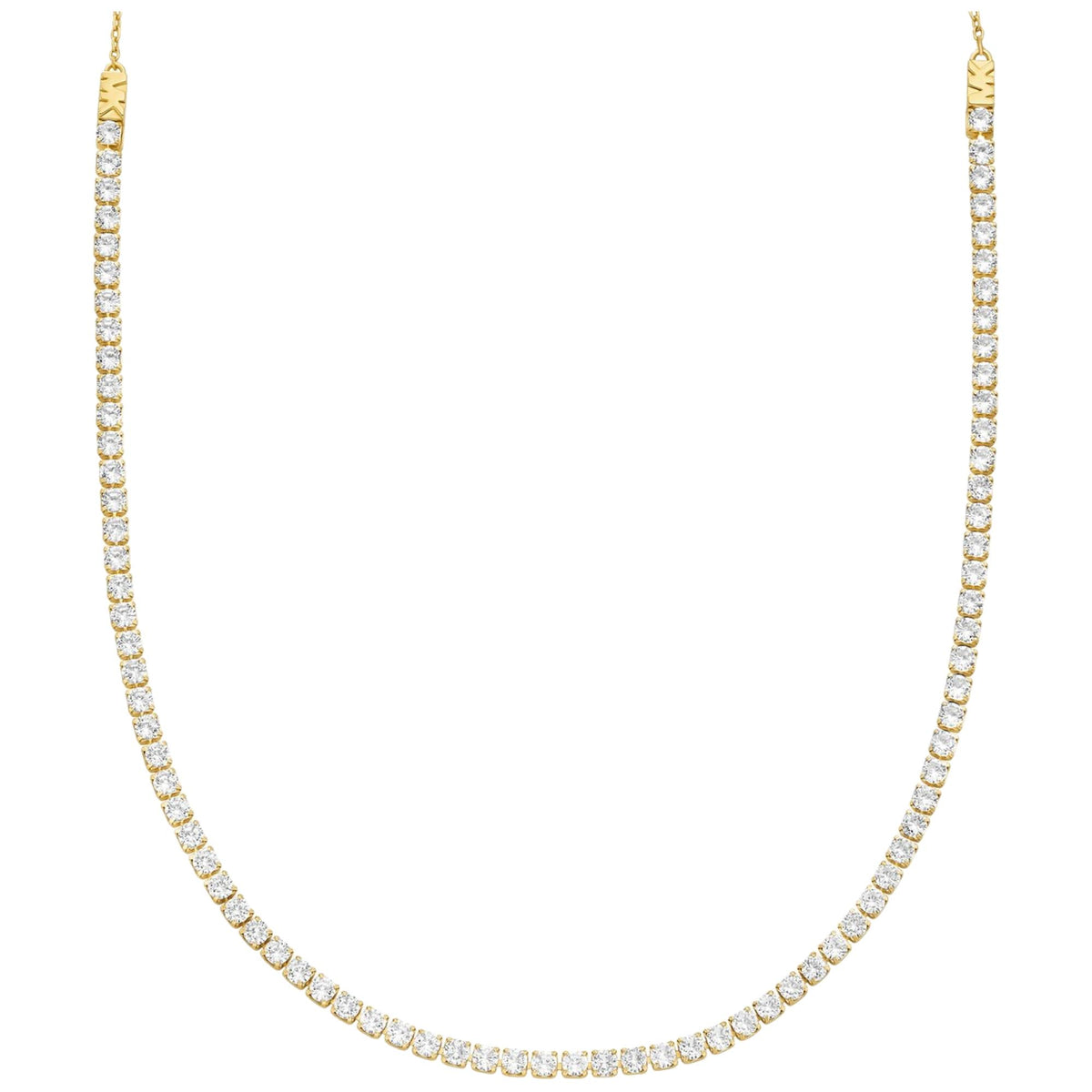 Michael Kors MK Logo 420mm Gold Pavé Ladies Tennis Necklace MKJ8649710