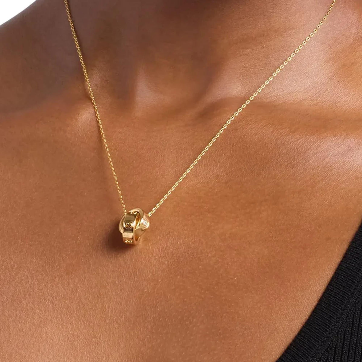 Michael Kors MK Logo 406mm Gold Logo Cubic Zirconia Ladies Necklace MKJ8654710