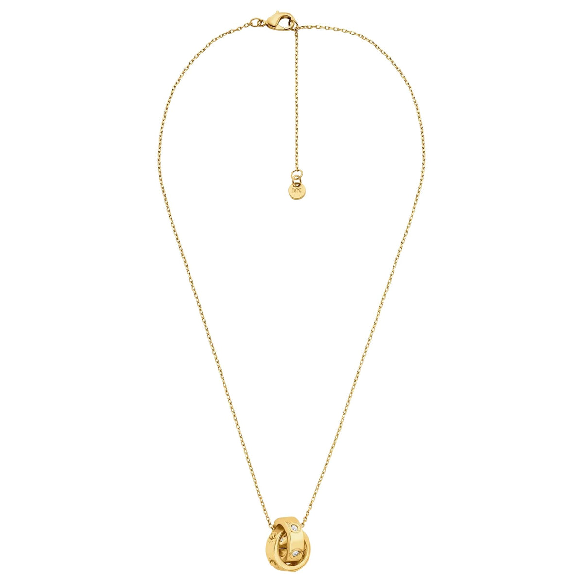 Michael Kors MK Logo 406mm Gold Logo Cubic Zirconia Ladies Necklace MKJ8654710