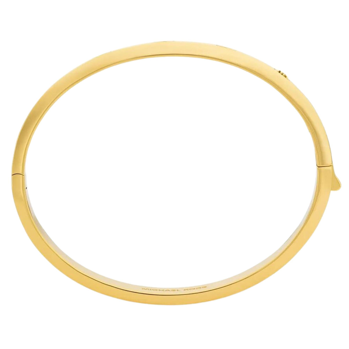 Michael Kors MK Logo 7mm Gold Cubic Zirconia Ladies Bangle Bracelet MKJ8650710
