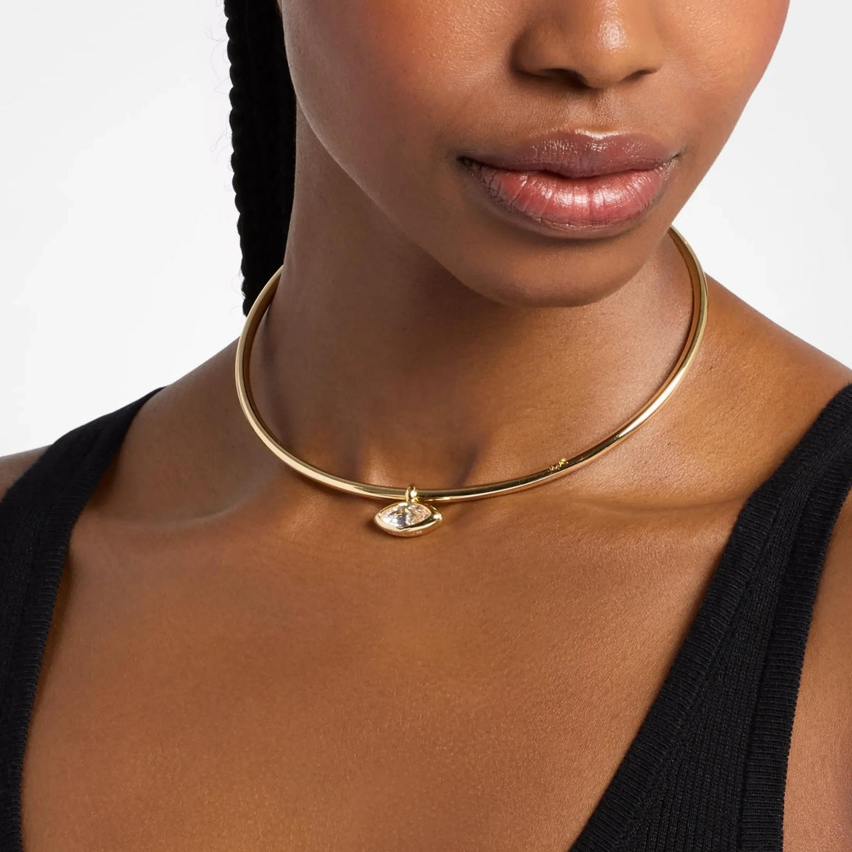 Michael Kors MK Logo 216mm Gold Marquise Cut Cubic Zirconia Ladies Collar Necklace MKJ8672710