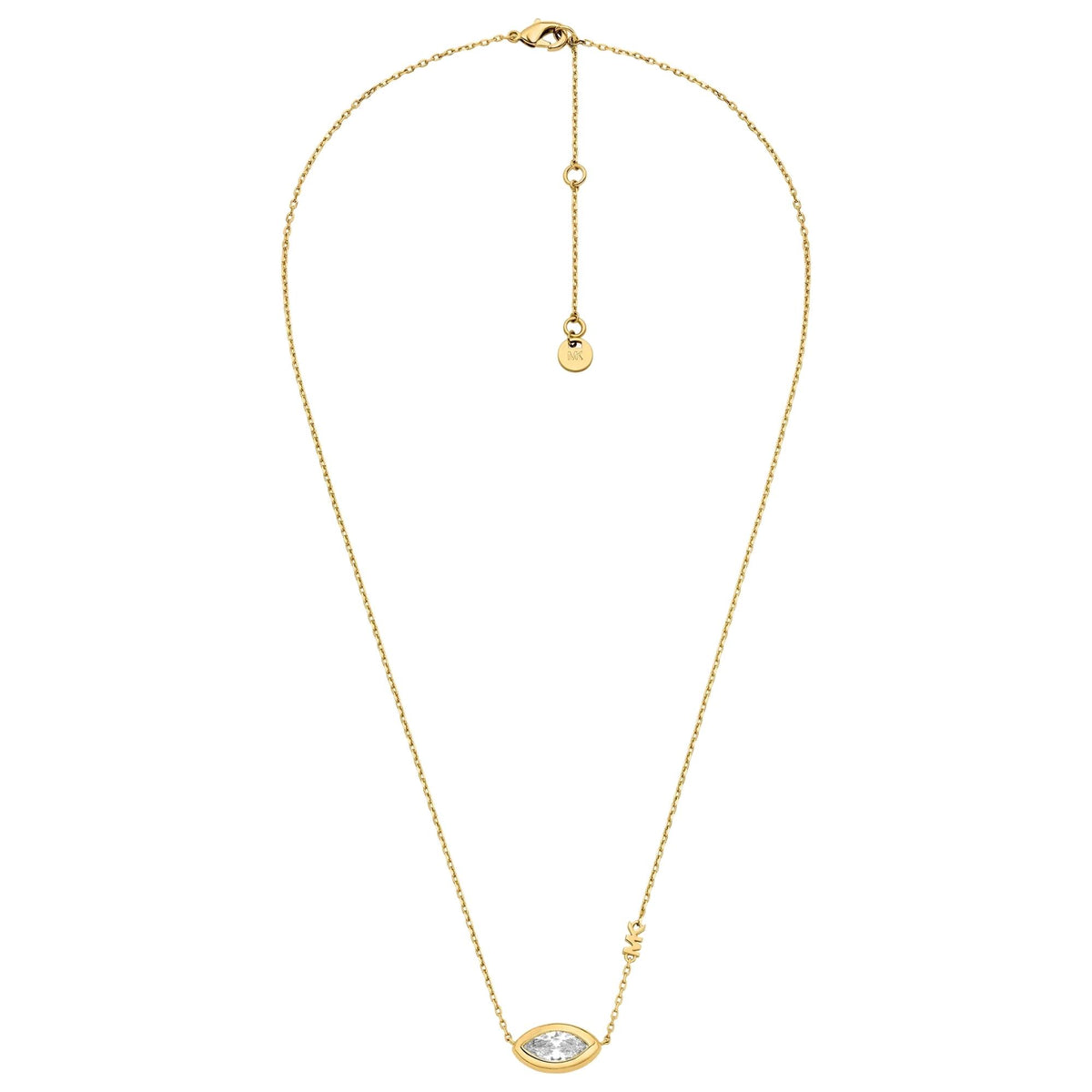 Michael Kors MK Logo 407mm Gold Marquise Cubic Zirconia Ladies Pendant Necklace MKJ8676710
