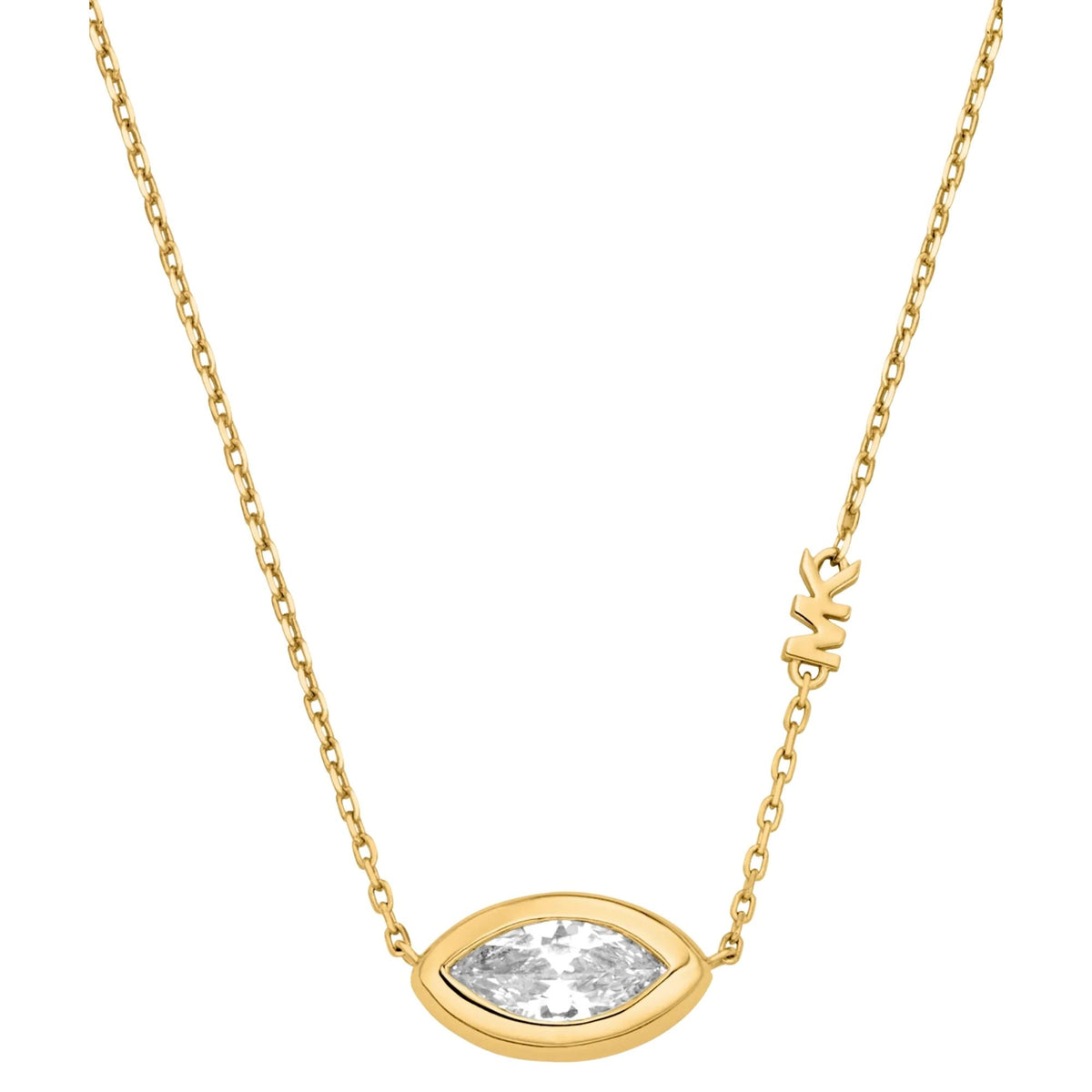 Michael Kors MK Logo 407mm Gold Marquise Cubic Zirconia Ladies Pendant Necklace MKJ8676710