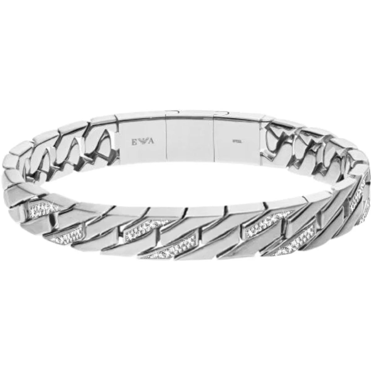 Emporio Armani Eagle Logo 208mm Silver Steel Mens Bracelet EGS3388040