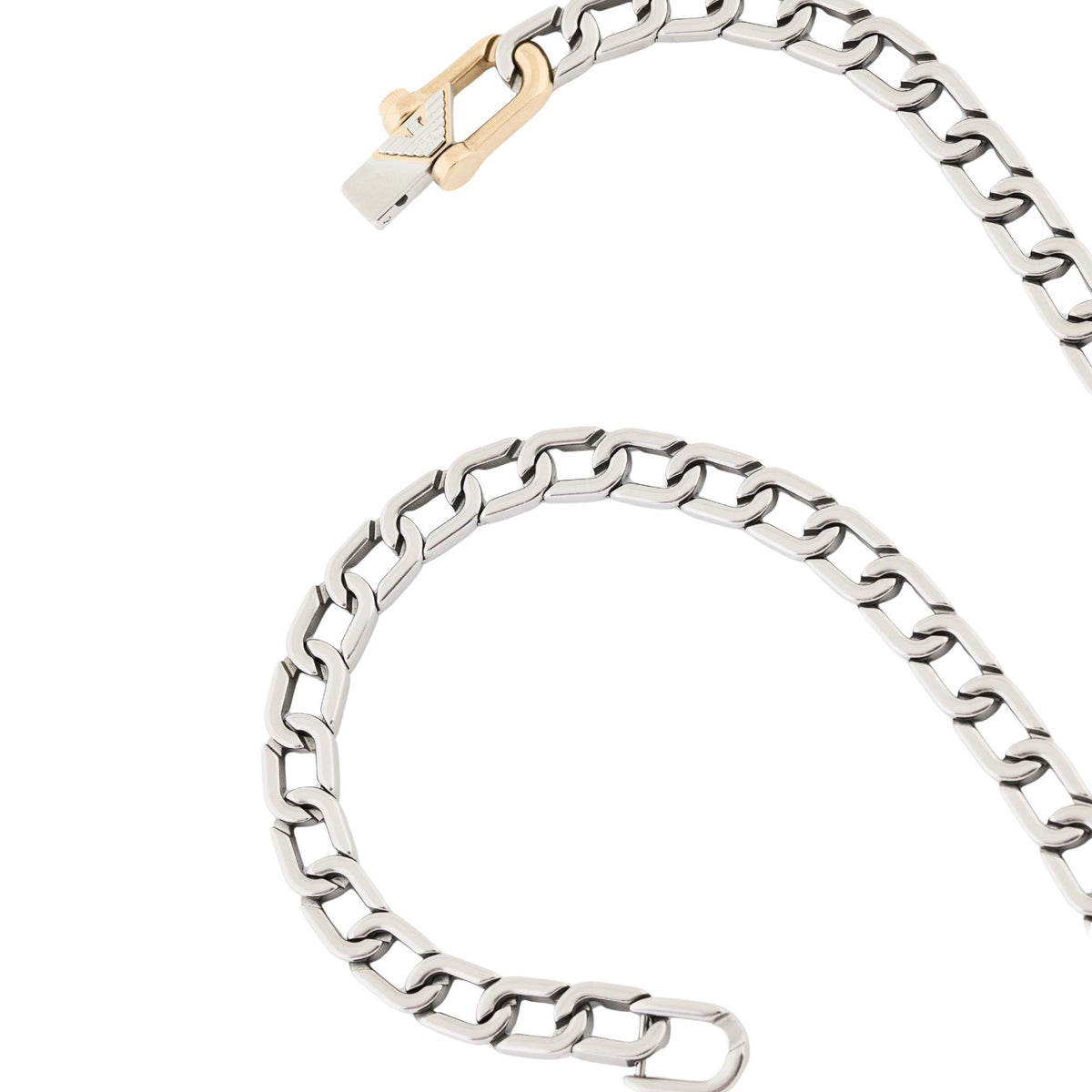 Emporio Armani Eagle Logo 525mm Silver Steel Mens Chain Necklace EGS3372040