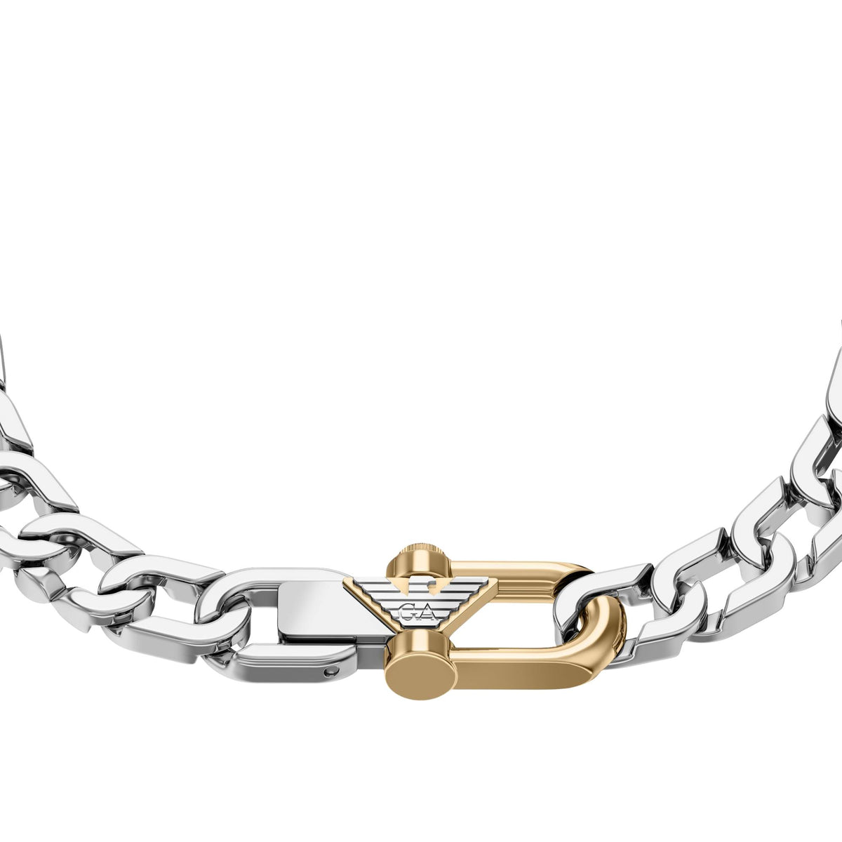 Emporio Armani Eagle Logo 218mm Silver Steel Mens Chain Bracelet EGS3370040