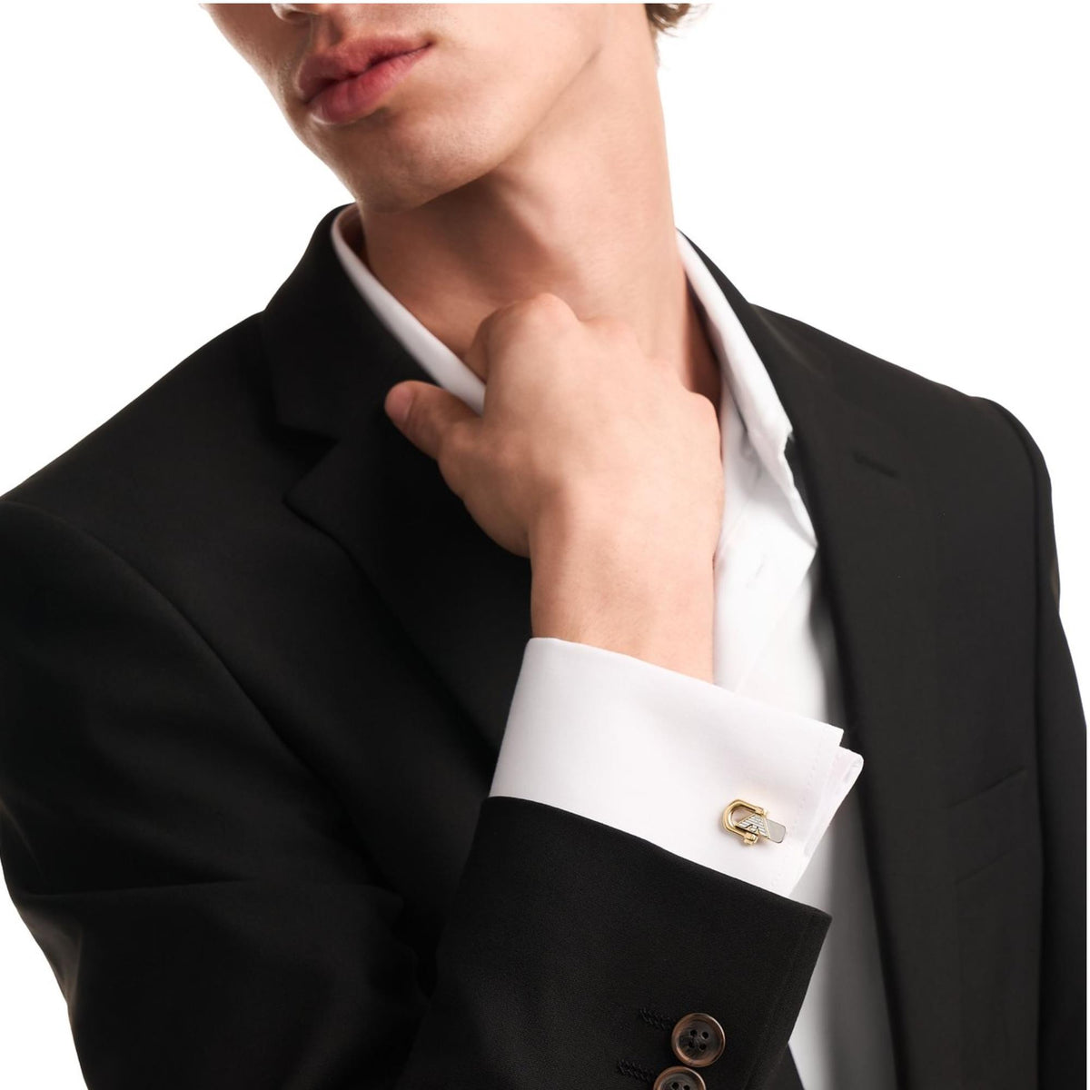 Emporio Armani Eagle Logo 19.5mm Two-Tone Steel Mens Cufflinks EGS3371040