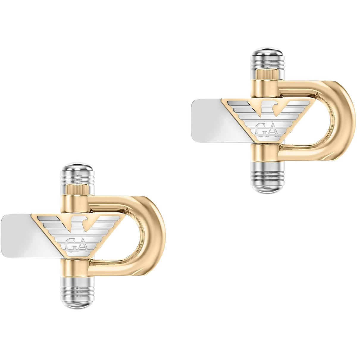 Emporio Armani Eagle Logo 19.5mm Two-Tone Steel Mens Cufflinks EGS3371040