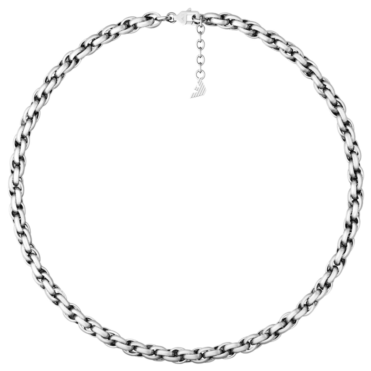 Emporio Armani Iconic Trend 525mm Silver Steel Mens Chain Necklace EGS3378040