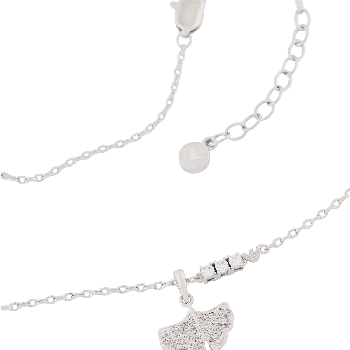 Emporio Armani Sentimental 380mm Silver Brass Ladies Pendant Necklace EGS3411040