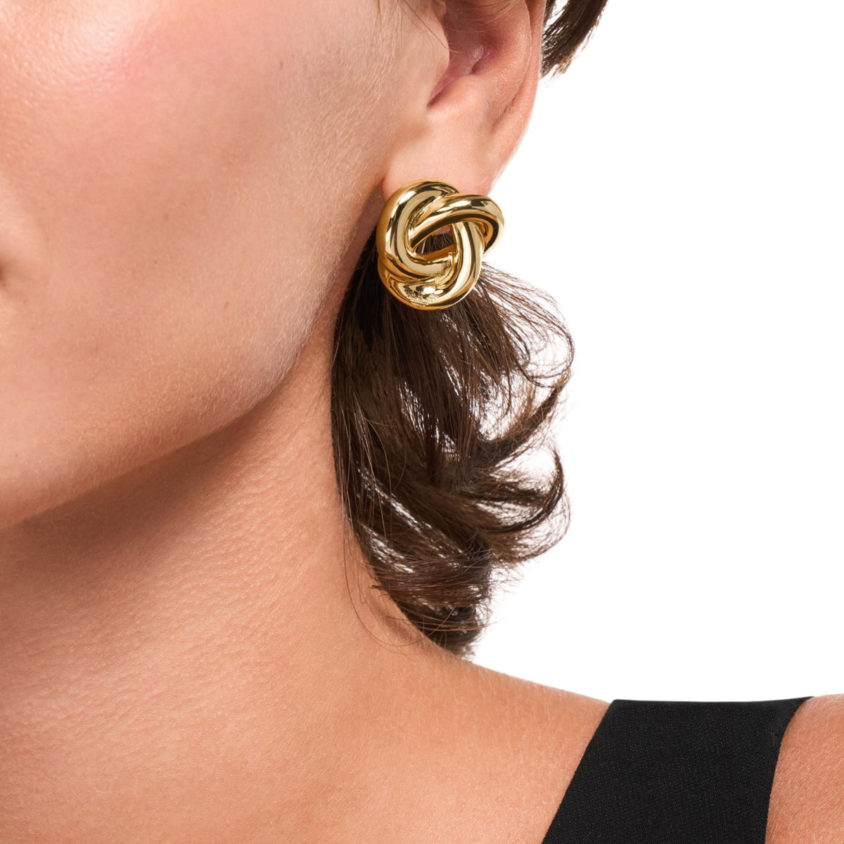 Emporio Armani Iconic Trend 25mm Gold Brass Ladies Earrings EGS3400710