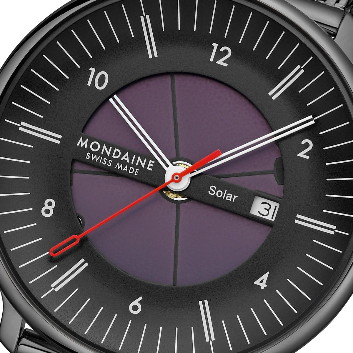 Mondaine Doppio 41mm Skeleton Black Dial Steel Mens Solar Watch MLE.41921.SM
