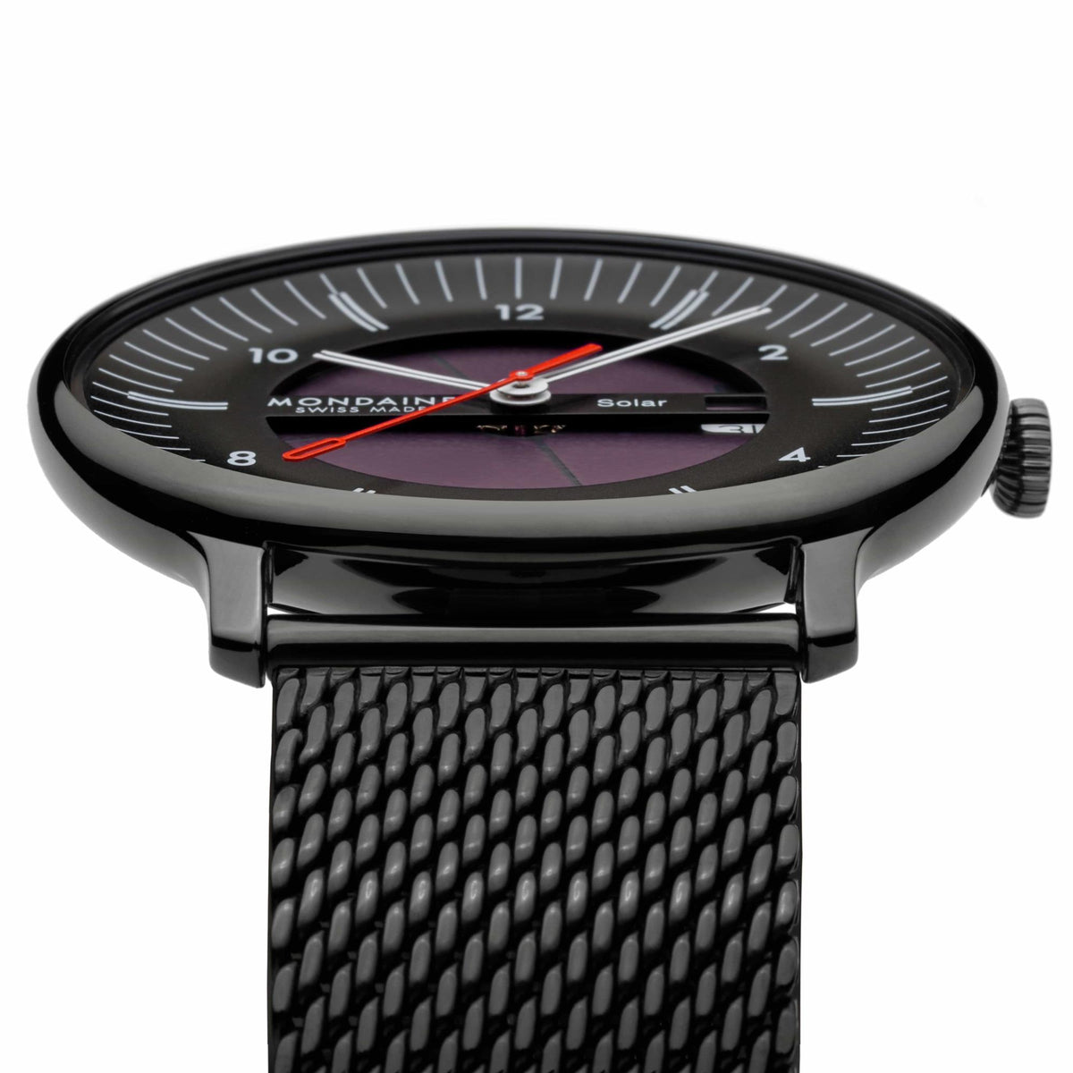 Mondaine Doppio 41mm Skeleton Black Dial Steel Mens Solar Watch MLE.41921.SM