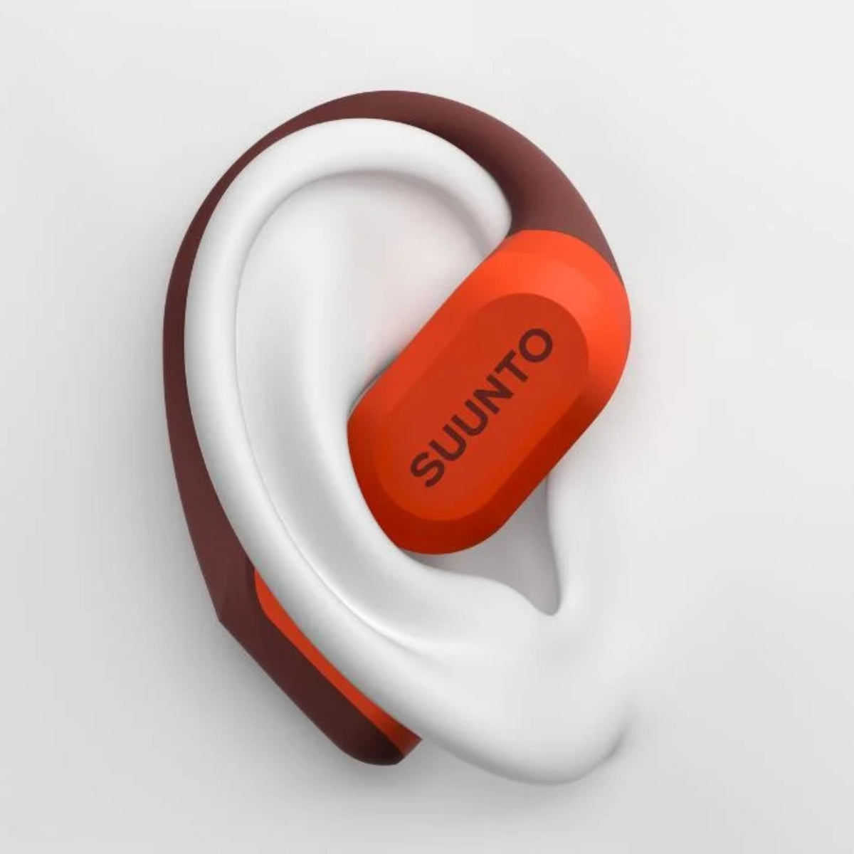 Suunto Spark Open-Ear SS051357000 close-up illustration demonstrating open-ear fit around ear anatomy
