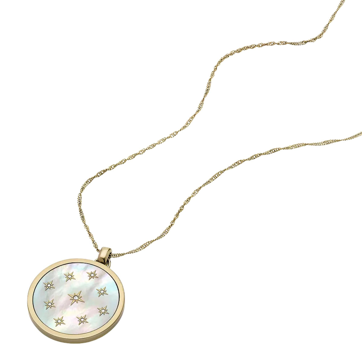 Fossil Merrit Northlight 812.8mm Mother of Pearl Steel Ladies Necklace JF04864710