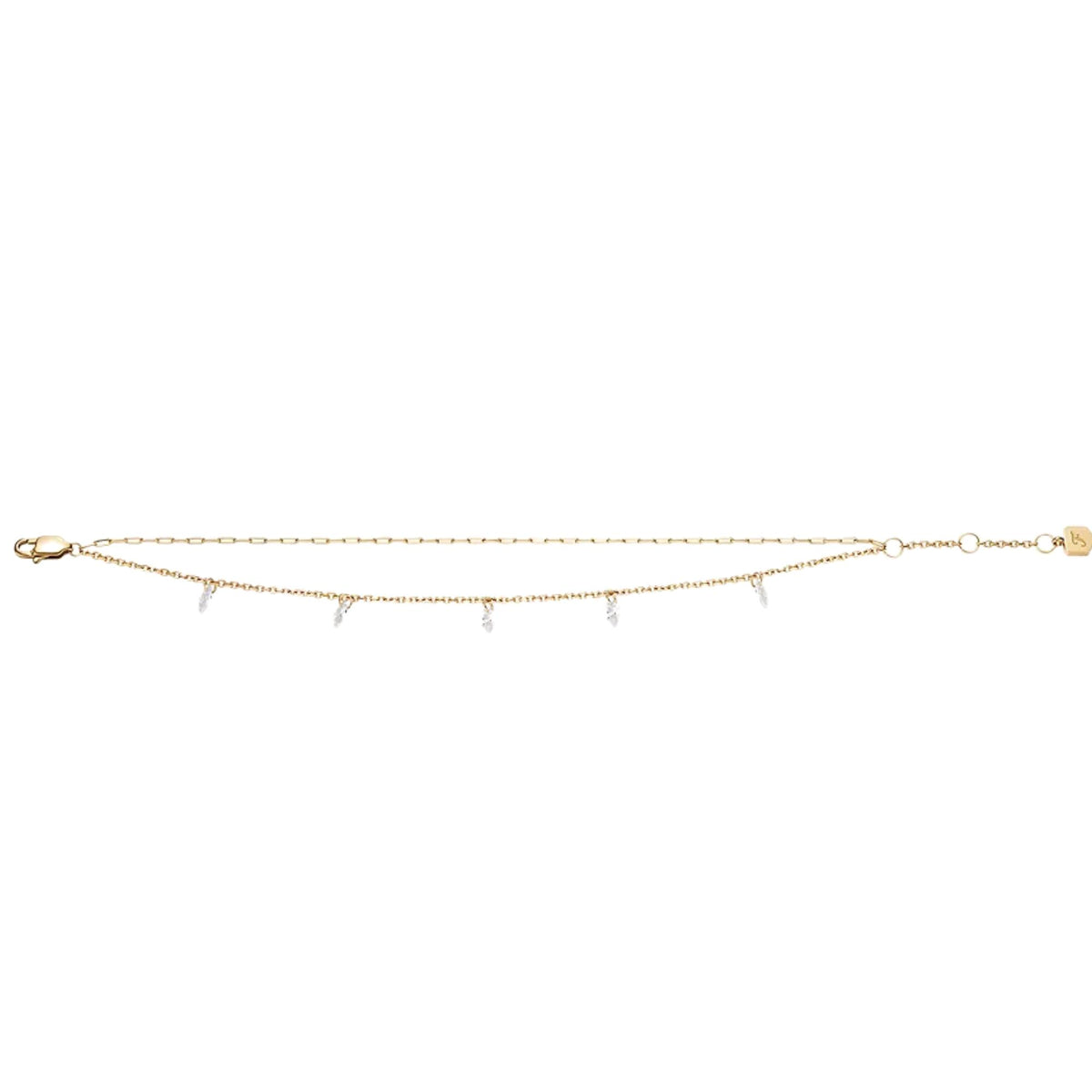 Fossil Ellis Shaky 165mm Glitz Gold Steel Ladies Bracelet JF04895710