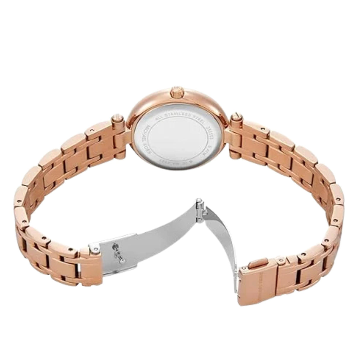 Michael Kors Laney 30mm Mother of Pearl Dial Rose Gold-Tone Steel Ladies Quartz Watch MK4893