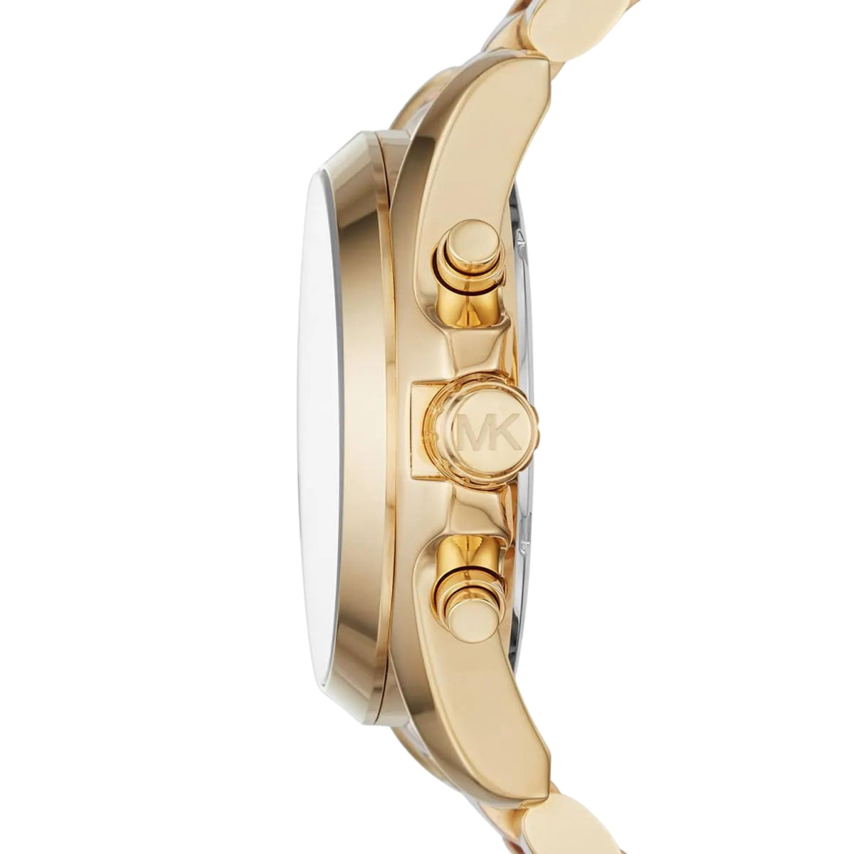 Michael Kors Bradshaw 43mm Chronograph Rose Gold Dial Yellow Gold-Tone Steel Ladies Quartz Watch MK6359