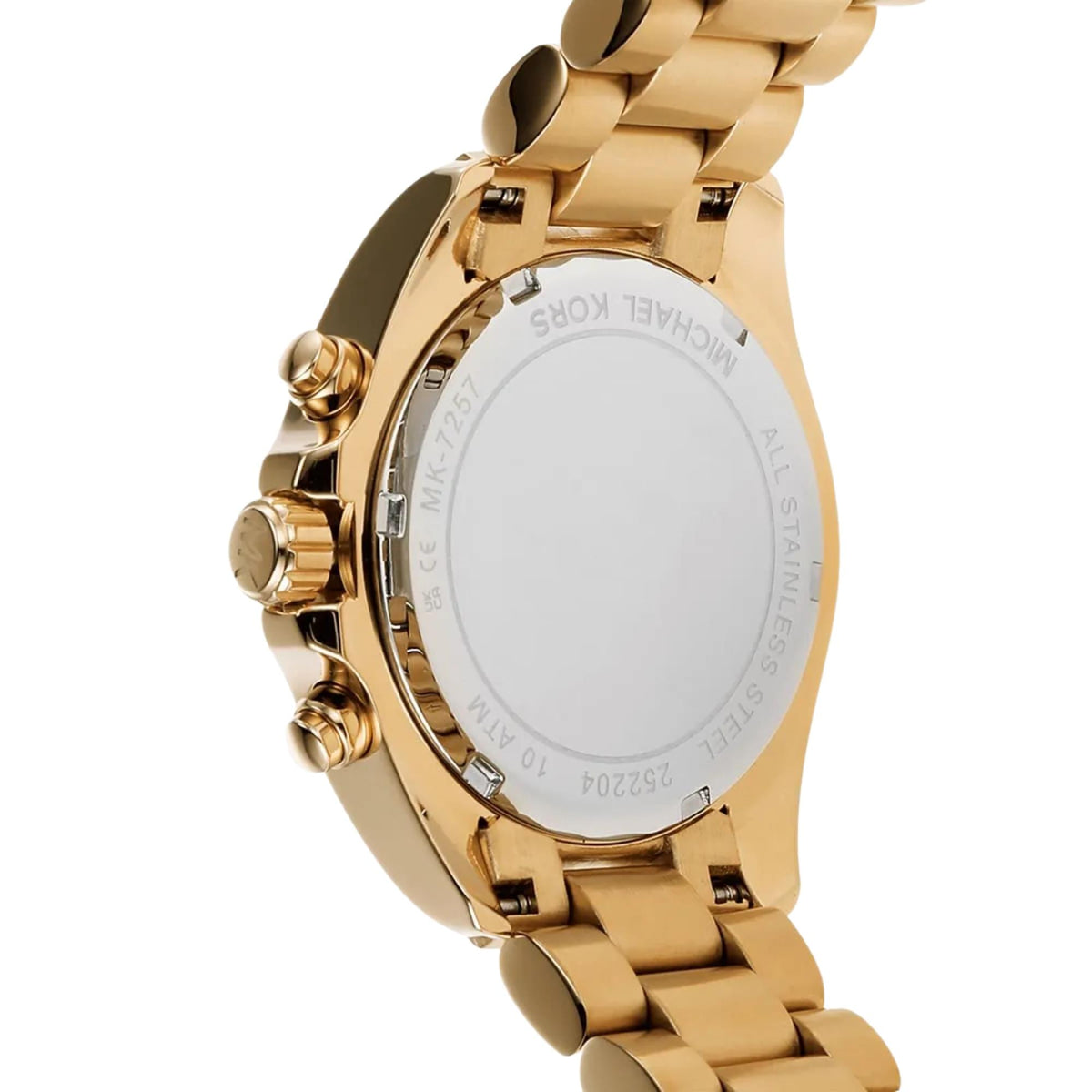 Michael Kors Bradshaw 36mm Chronograph Green Dial Yellow Gold-Tone Steel Ladies Quartz Watch MK7257