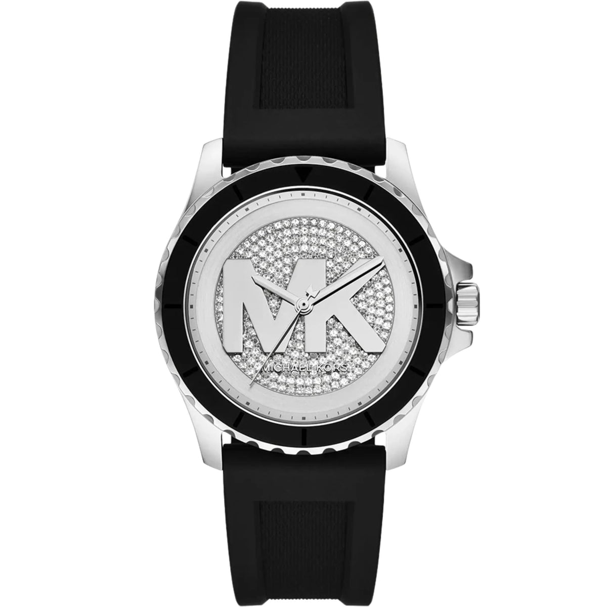 Michael Kors Everest 40mm Silver Dial Silicone Ladies Quartz Watch MK7661