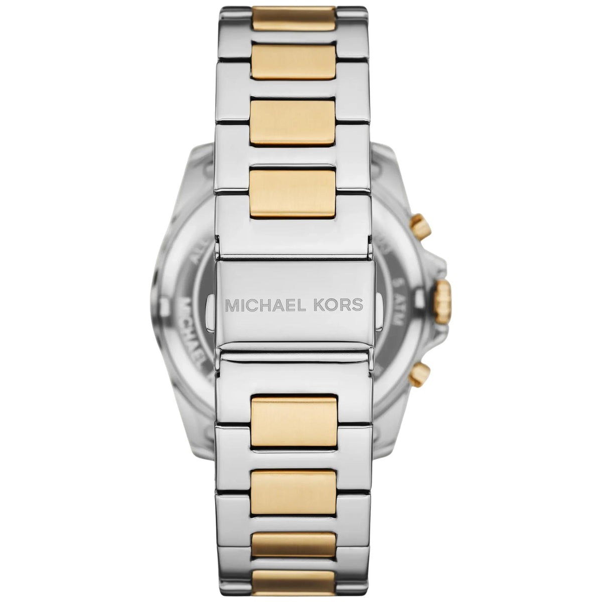 Michael Kors Alek 44mm Chronograph Silver Dial Two-Tone Steel Mens Quartz Watch MK9183