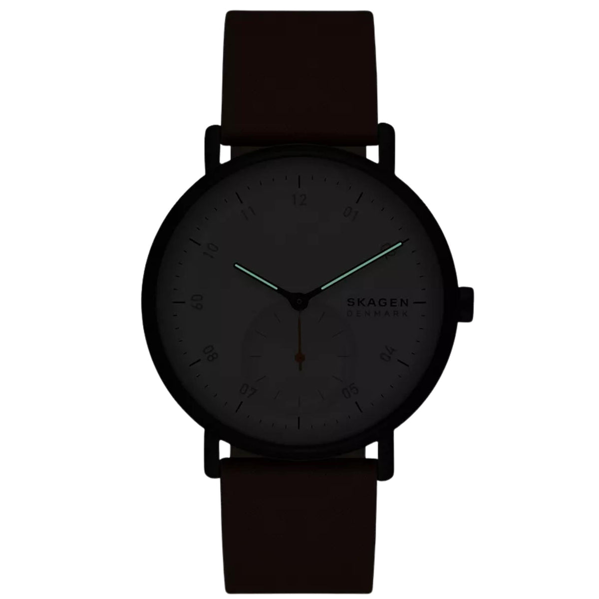 Skagen Kuppel 44mm White Dial Leather Mens Quartz Watch SKW6889