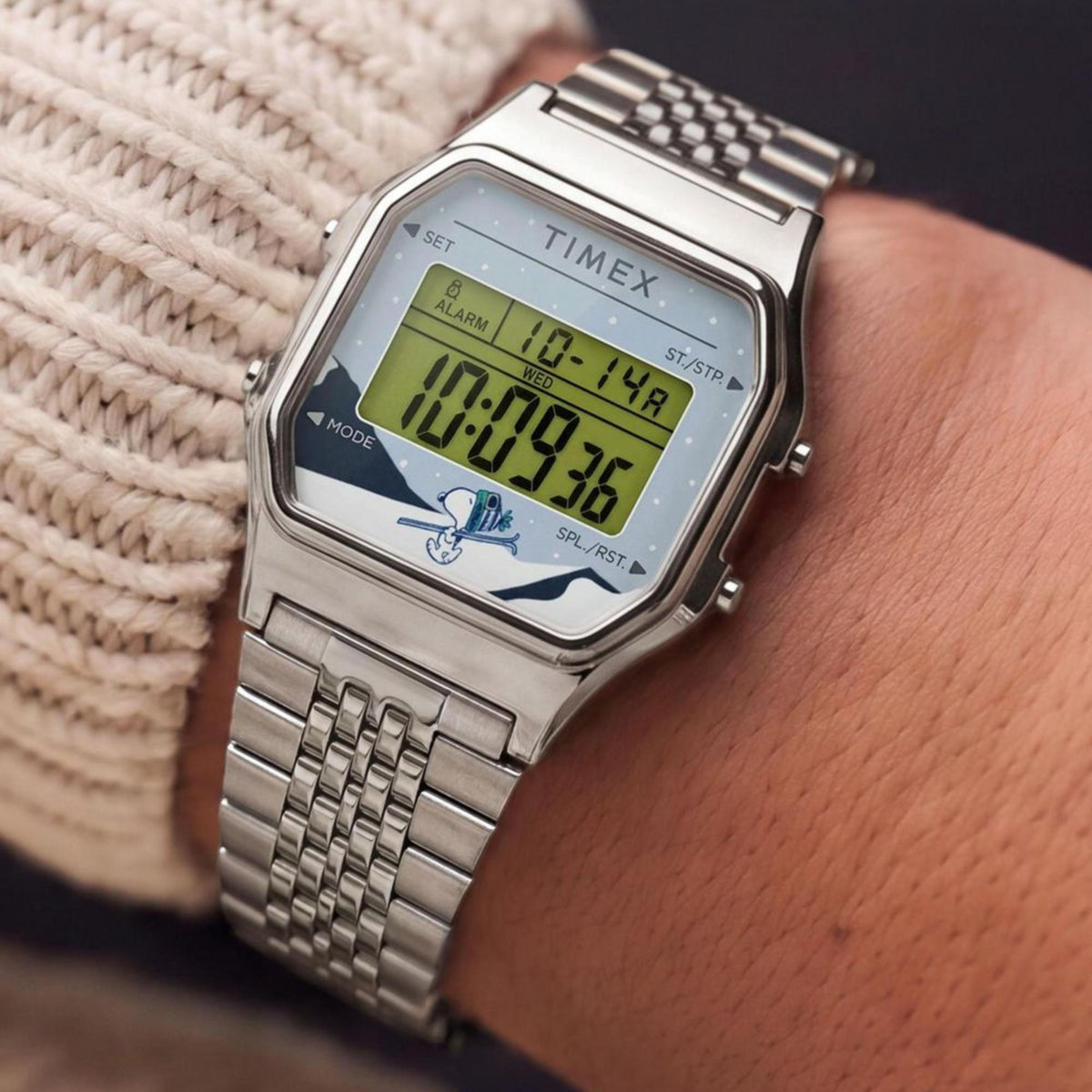 Timex Peanuts x T80 35mm Digital Steel Quartz Watch TW2Y76700