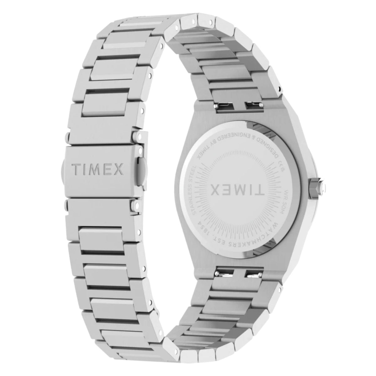 Timex Q Timex Marbella 34mm Silver Dial Steel Ladies Quartz Watch TW2Y81800