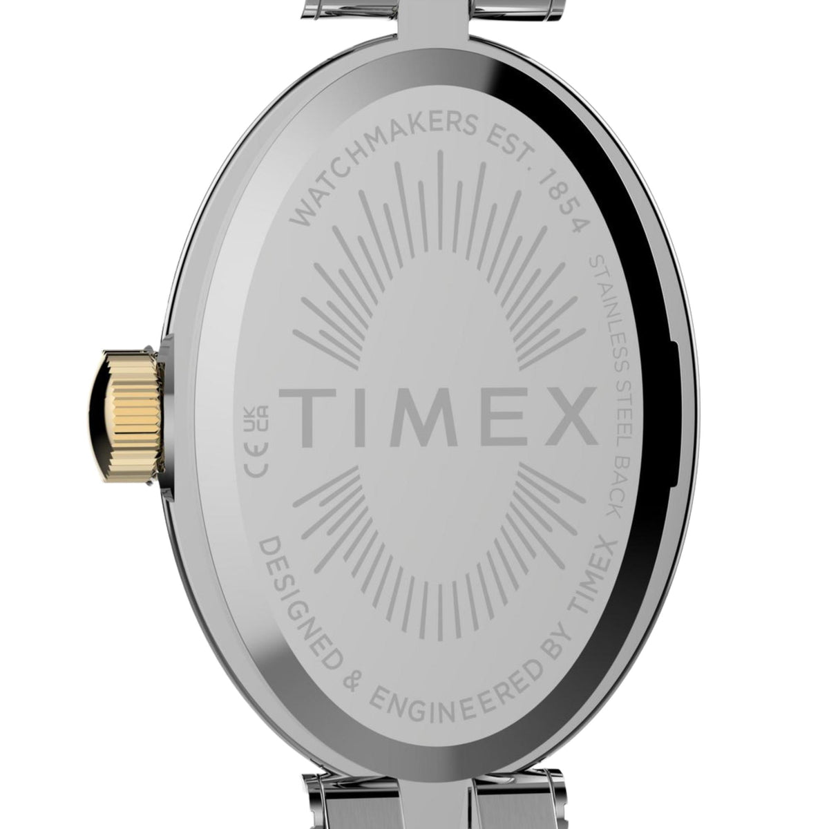 Timex Trend Cavatina 19mm Silver Dial Two-Tone Steel Ladies Quartz Watch TW2Y90200