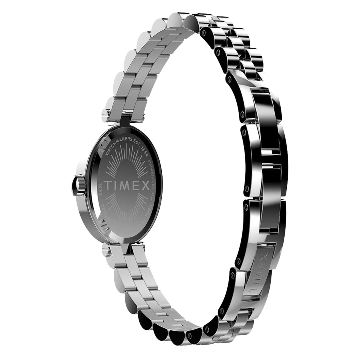 Timex Trend Cavatina 19mm Silver Dial Steel Ladies Quartz Watch TW2Y90000