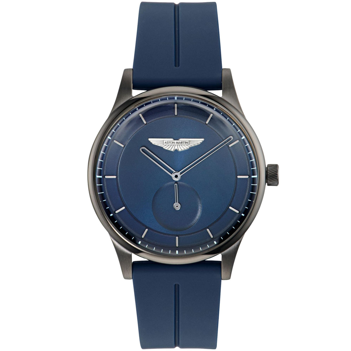 Aston Martin Icon SLS 40mm Small Seconds Blue Dial Silicone Mens Quartz Watch MTIL1F602