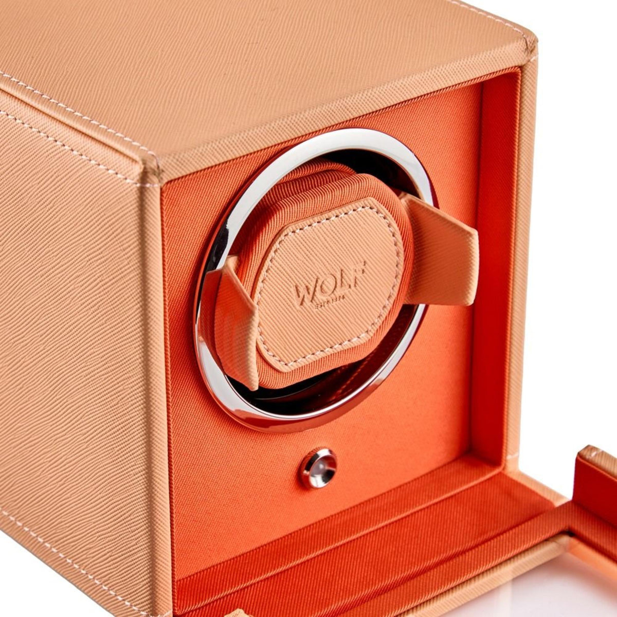 WOLF Cub Seltzer Peach Single Watch Winder with Cover 461162