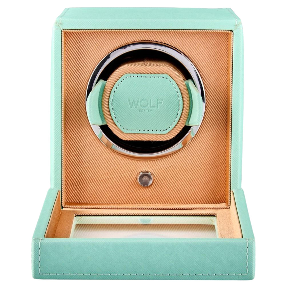 WOLF Cub Seltzer Mint Single Watch Winder with Cover 461125