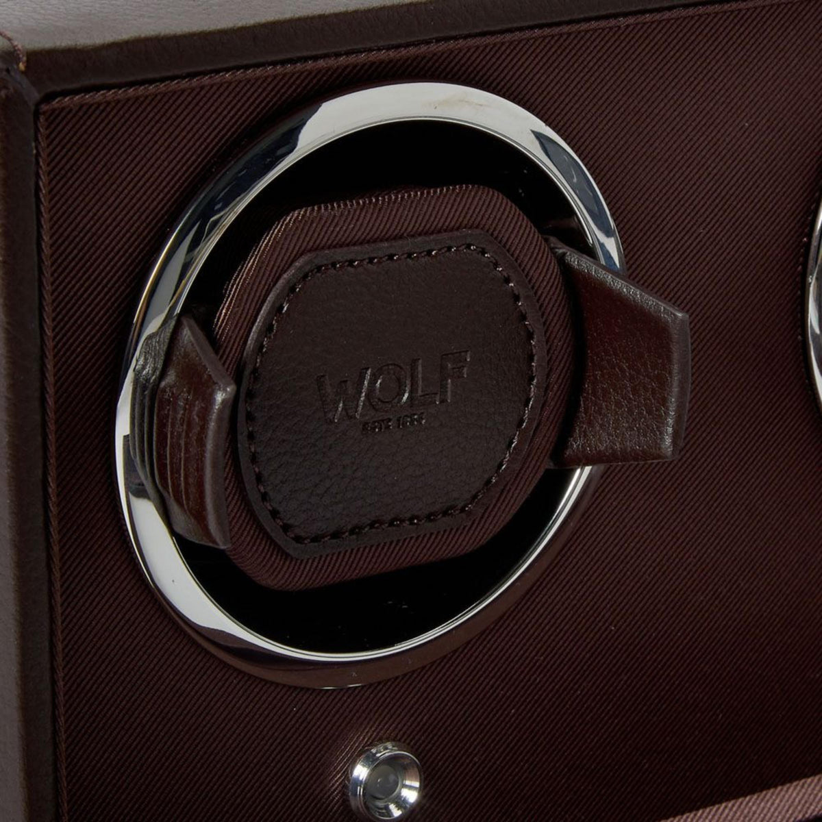 WOLF Cub Brown Double Watch Winder with Cover 461206