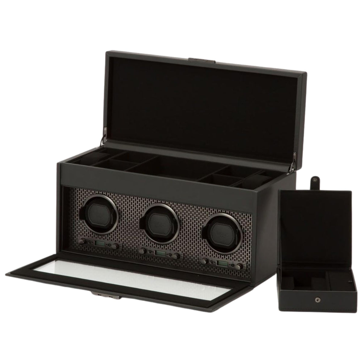 WOLF Axis Powder Coat Triple Watch Winder with Storage 469403