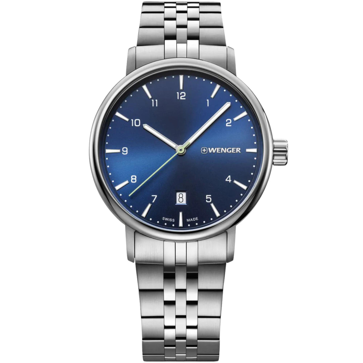 Wenger Urban Classic 40mm Blue Dial Steel Mens Quartz Watch 01.1731.121