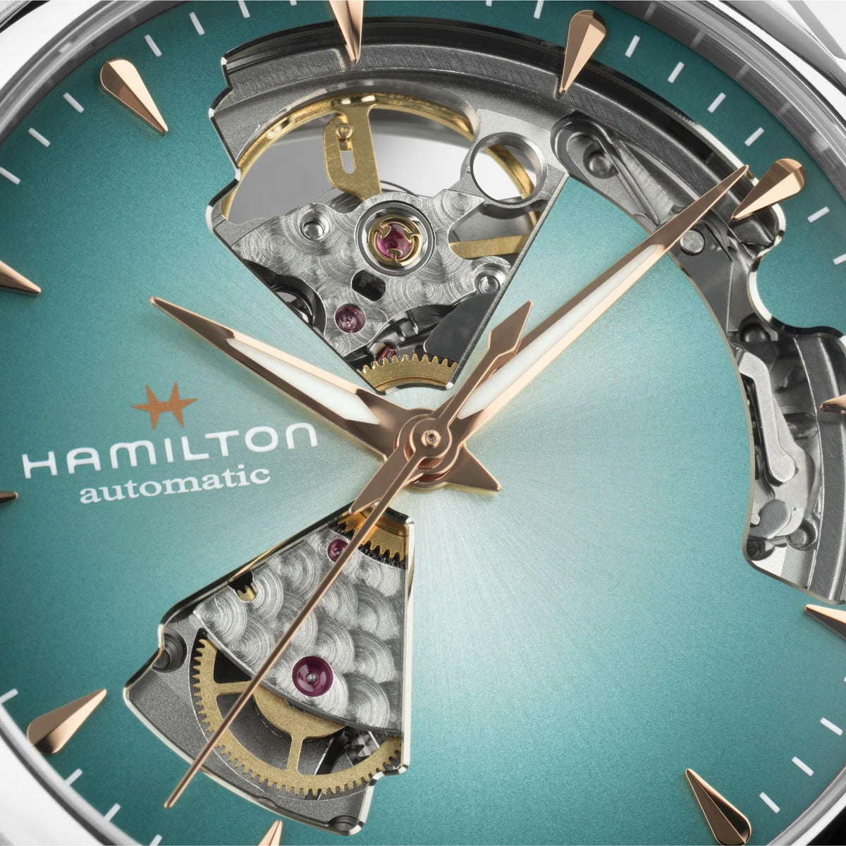 Hamilton Jazzmaster 36mm Open Heart Blue Dial Steel Ladies Automatic Watch H32215143