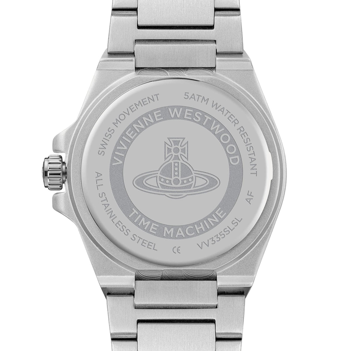 Vivienne Westwood The Hanwell 37mm Silver Dial Steel Quartz Watch VV335SLSL