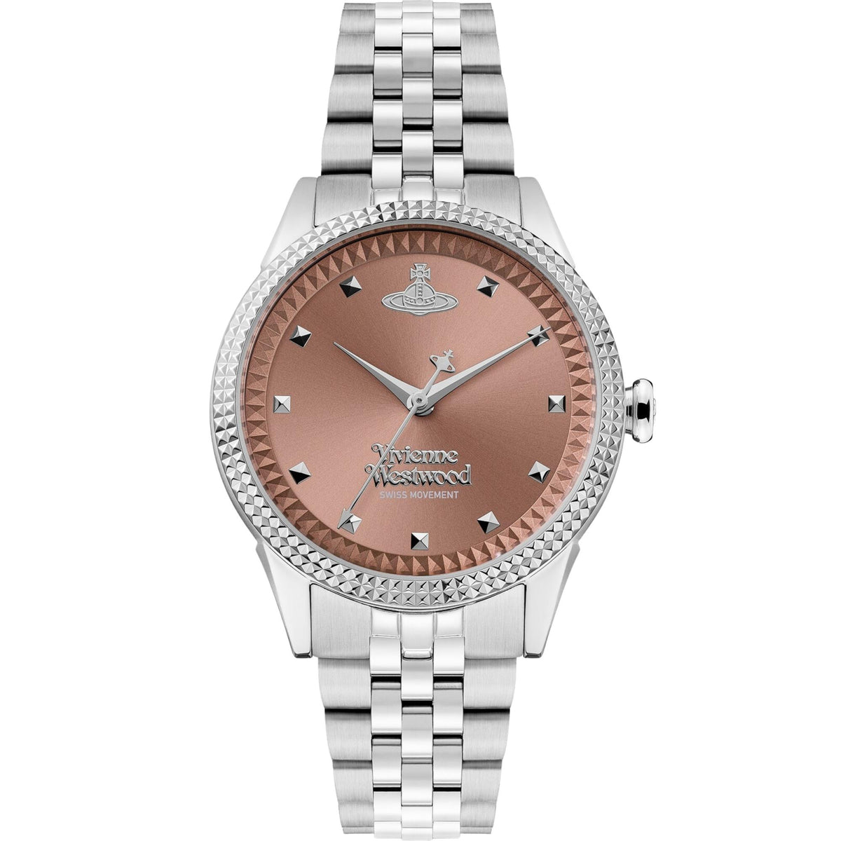 Vivienne Westwood Little Seymour 32mm Pink Dial Steel Ladies Quartz Watch VV328DPKSL