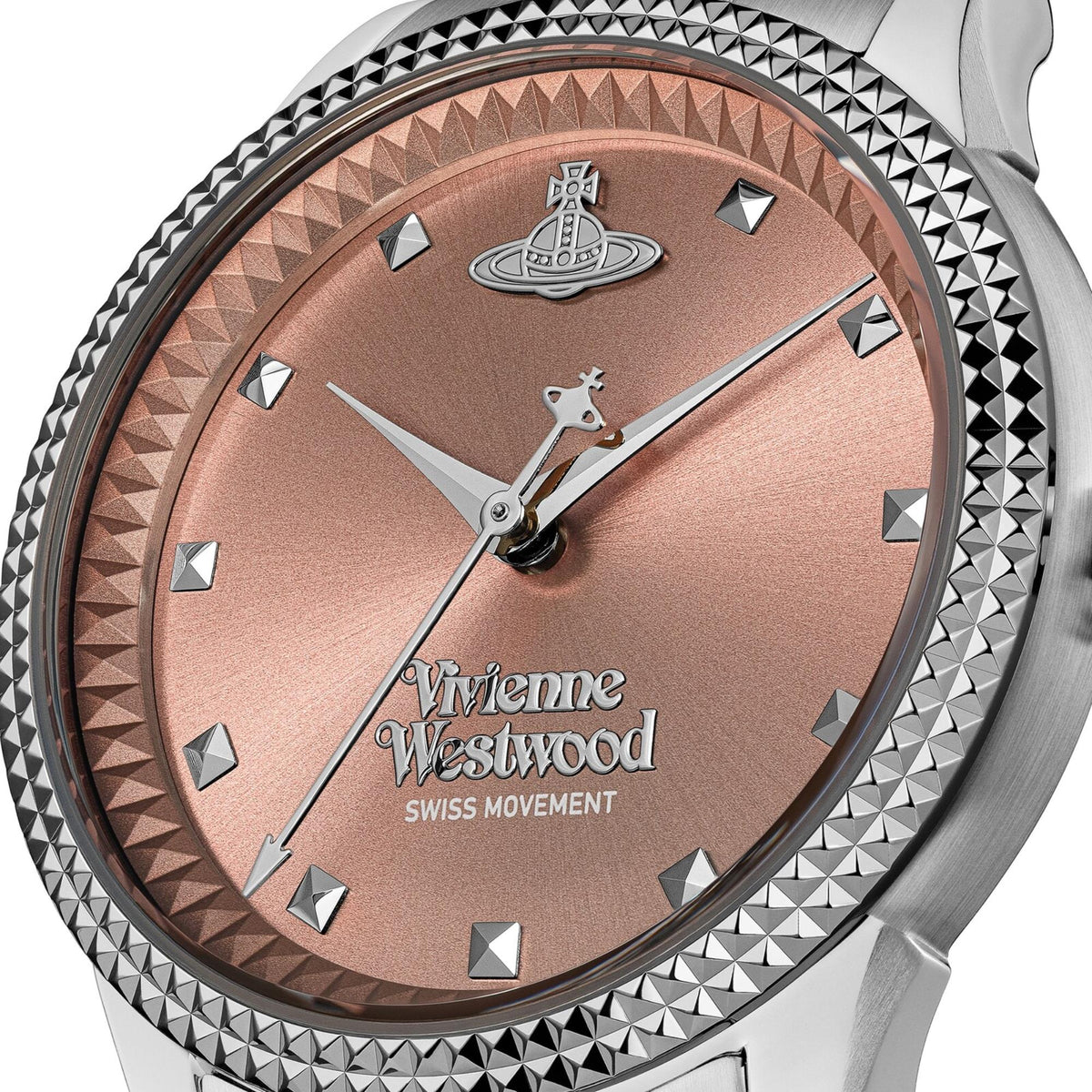 Vivienne Westwood Little Seymour 32mm Pink Dial Steel Ladies Quartz Watch VV328DPKSL
