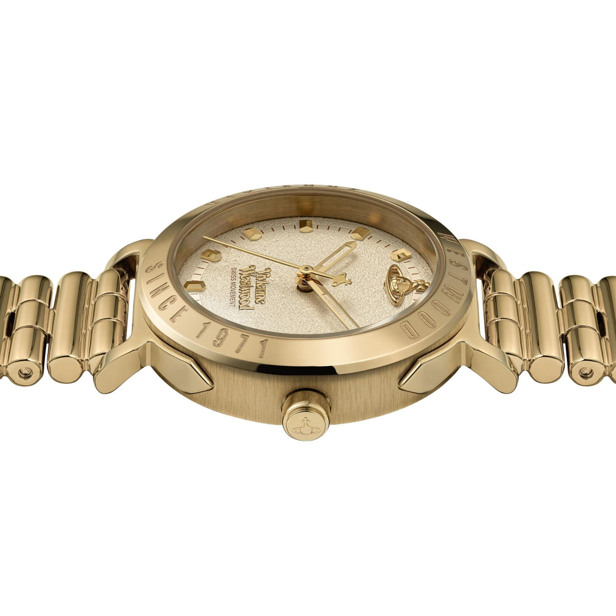 Vivienne Westwood The Chelsea 31mm Cream Dial Yellow Gold-Tone Steel Ladies Quartz Watch VV346LGYGD