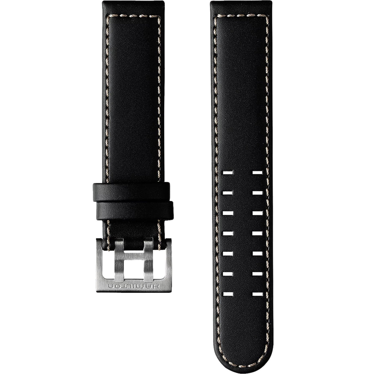 Hamilton Khaki Field 20mm Black Leather Strap H690646107