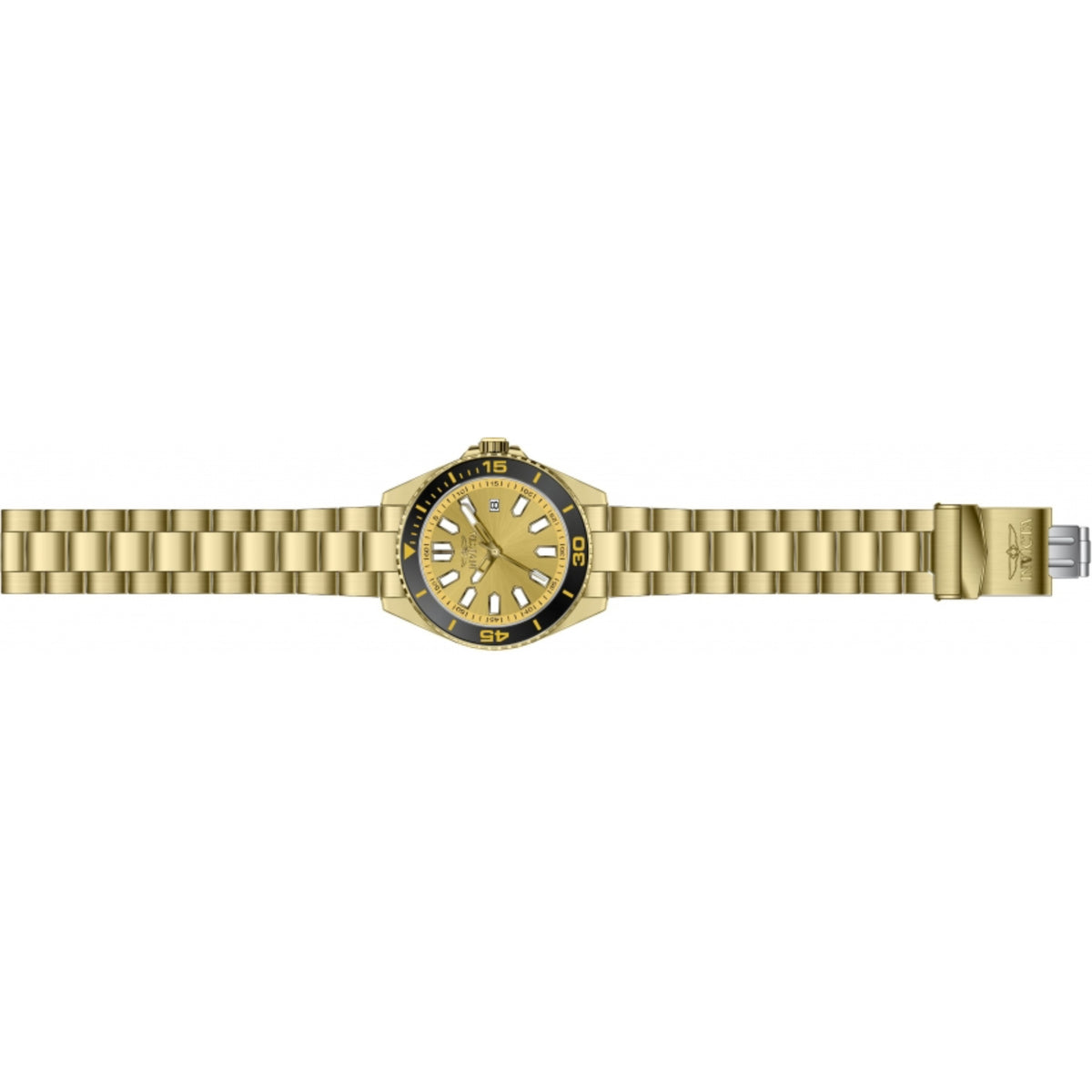Invicta 46317 Pro Diver Quartz Gold Dial Steel Strap Men's Watch