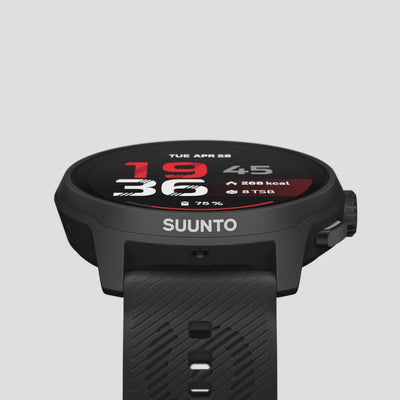Suunto Run 2 SS051723000 top edge view highlighting case profile and engraved brand logo