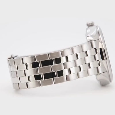 Side view of the stainless steel link bracelet on the Orient Multi-Year Calendar RA-BA0002E30B watch