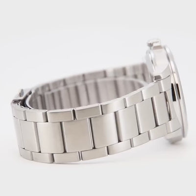 Side profile of Orient Contemporary RA-AA0C01B39B stainless steel bracelet and watch case