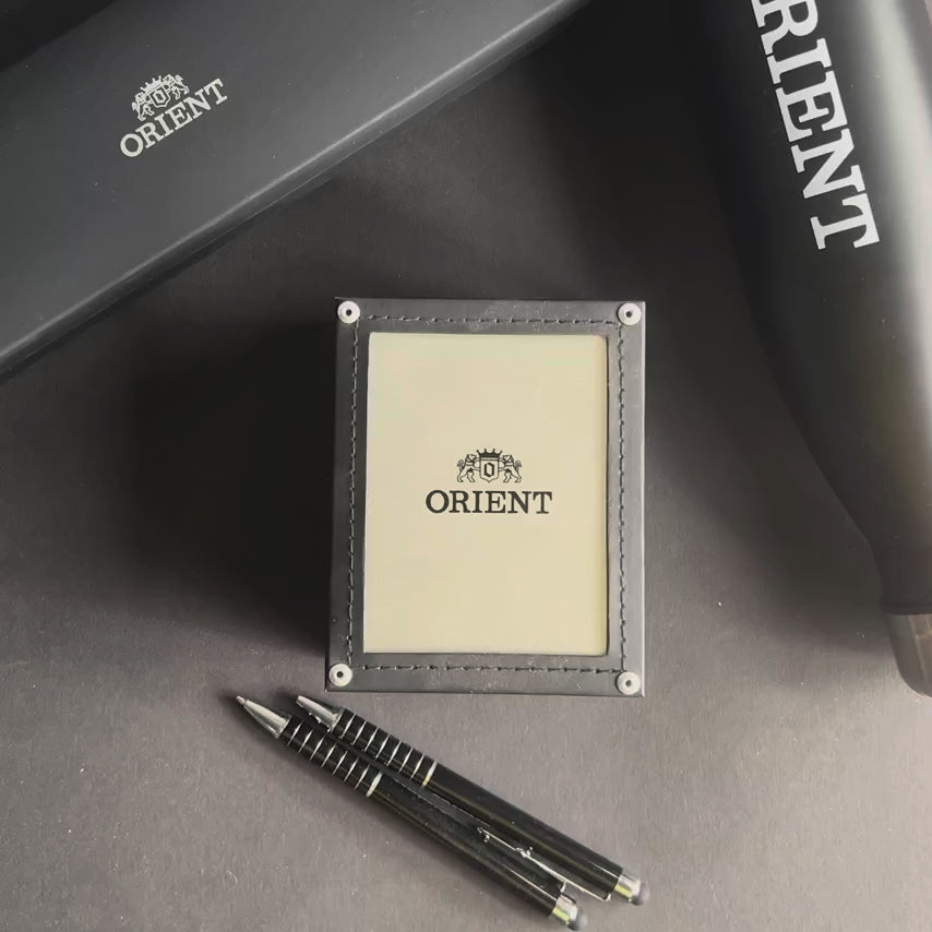 Unboxing box of Orient Bambino Version 2 Black Dial Leather Strap Dress Watch RA-AP0101B30B