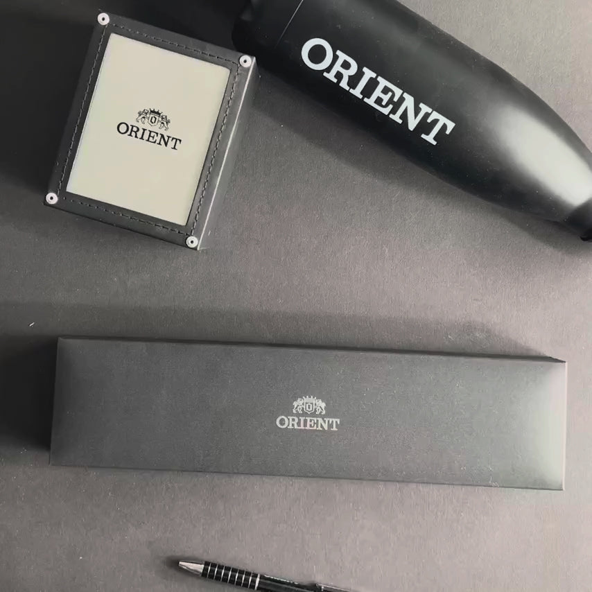 Unboxing video of Orient Bambino 40.5mm green dial leather mens automatic watch RA-AC0023E30B