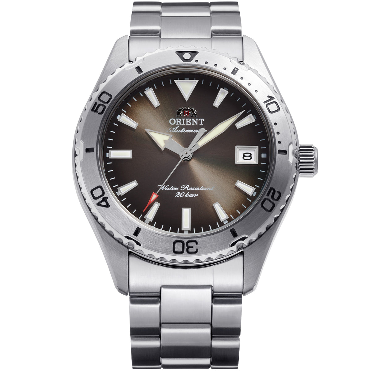 Orient Mako 40mm Brown Dial automatic watch RA-AC0Q15Y30B front view